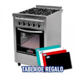 Cocina a gas USMAN WIN 55 cm 4 hornallas reja fundición - Image 2