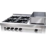 Cocina Industrial en Acero Inoxidable CORBELLI CF100 4 Hornallas + Baño Maria - Image 2